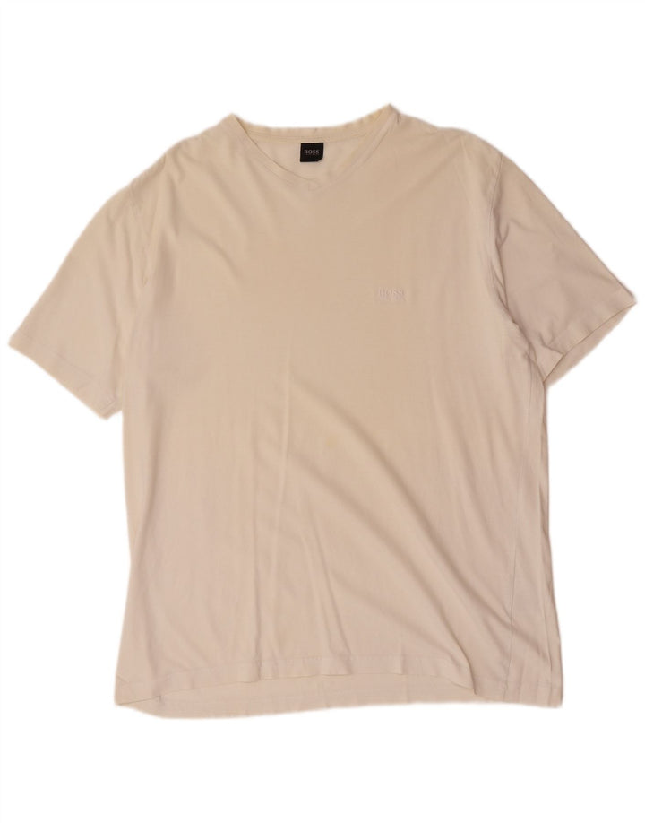 Hugo Boss Homme T-Shirt Top XL Blanc Coton