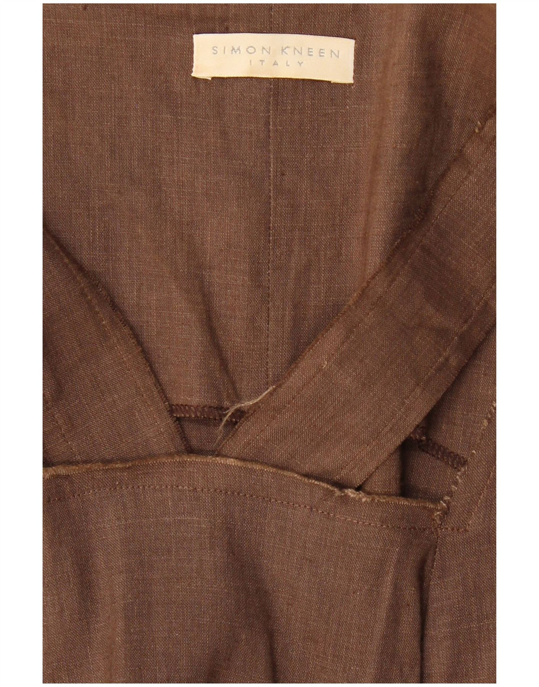 VINTAGE Robe Maxi sans manches pour femmes UK 8 Petit Marron