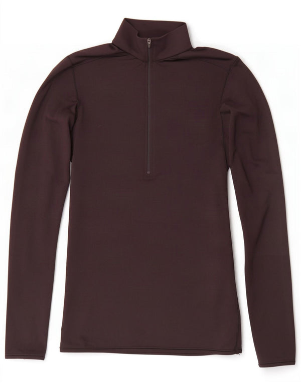Zara Haut de survêtement à col zippé pour femme UK 10 Small Noir Polyester