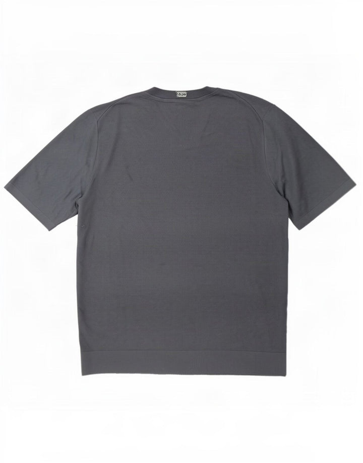 Cos T-Shirt Regular Homme Bleu Moyen Soie