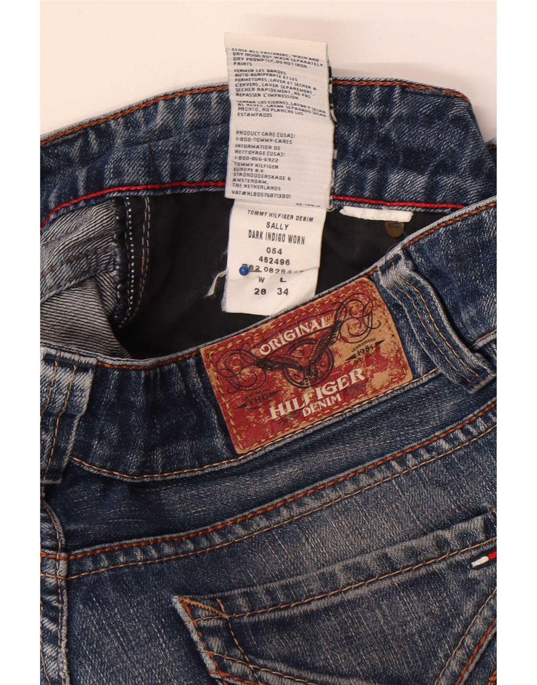 Tommy Hilfiger Jean Bootcut Femme W28 L34 Bleu Coton