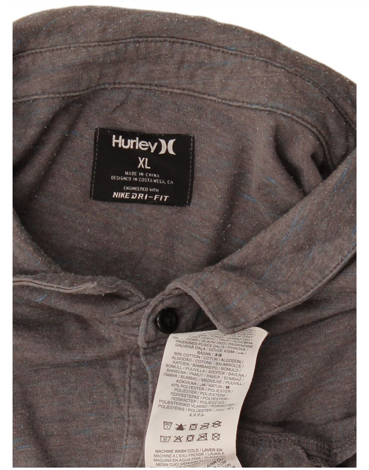 HURLEY Polo Dri Fit Homme XL Gris Coton