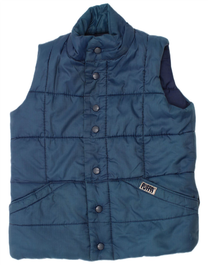 Puffa Gilet rembourré pour garçon 7-8 ans Grand Bleu Nylon