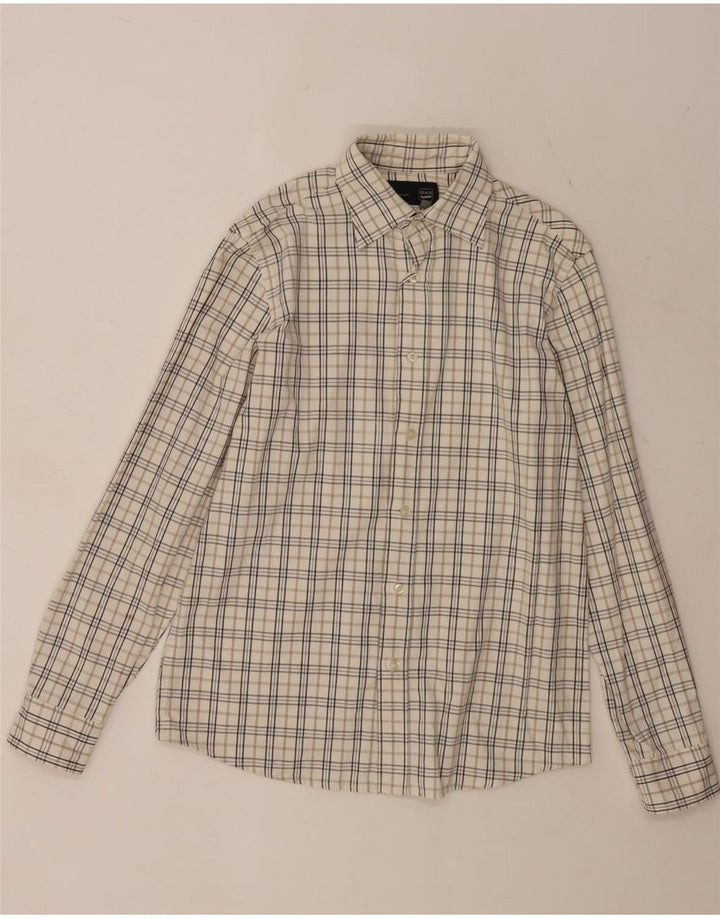 Gas Chemise Homme Carreaux Blanc Moyen