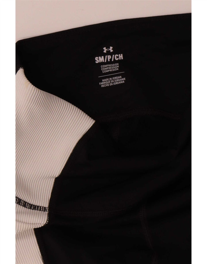 Under Armour Leggings Femme UK 8 Small Noir Colorblock Polyester