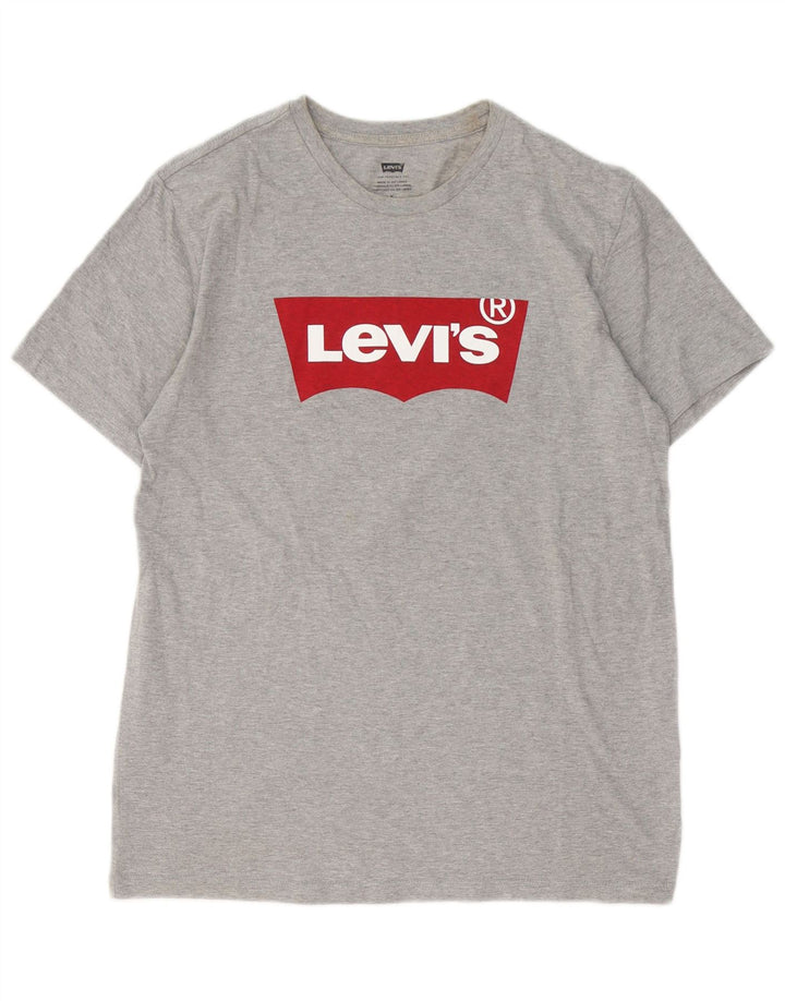 Levi's Tee-Shirt Graphique Homme Gris Moyen Flecked Cotton