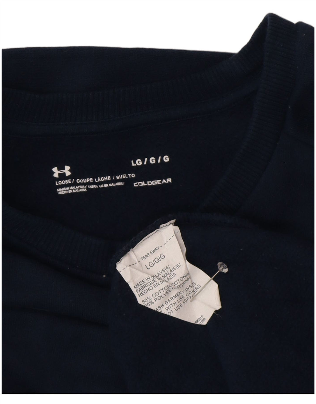 UNDER ARMOUR Sweat-shirt Cold Gear pour femme UK 16 Large Bleu marine