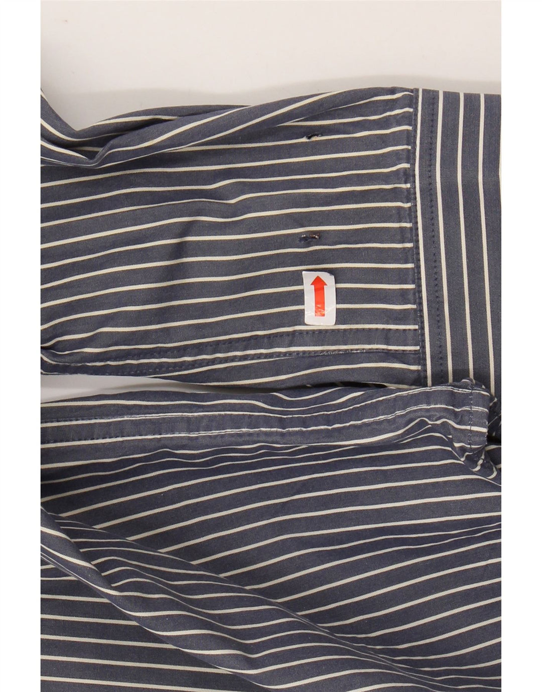 EDDIE BAUER Chemise Homme Bleu Marine Moyen à Fines Rayures Coton