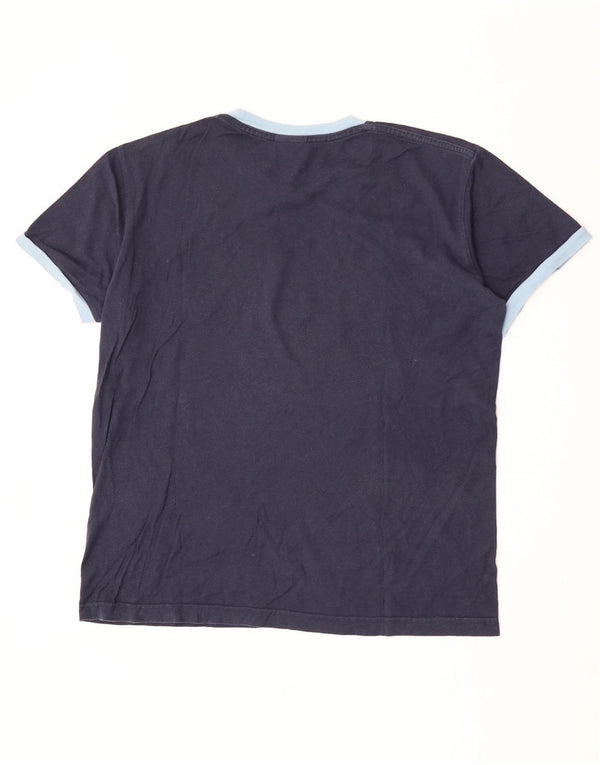 Nike Mens T-Shirt Top UK 42/44 Large Navy Blue Cotton
