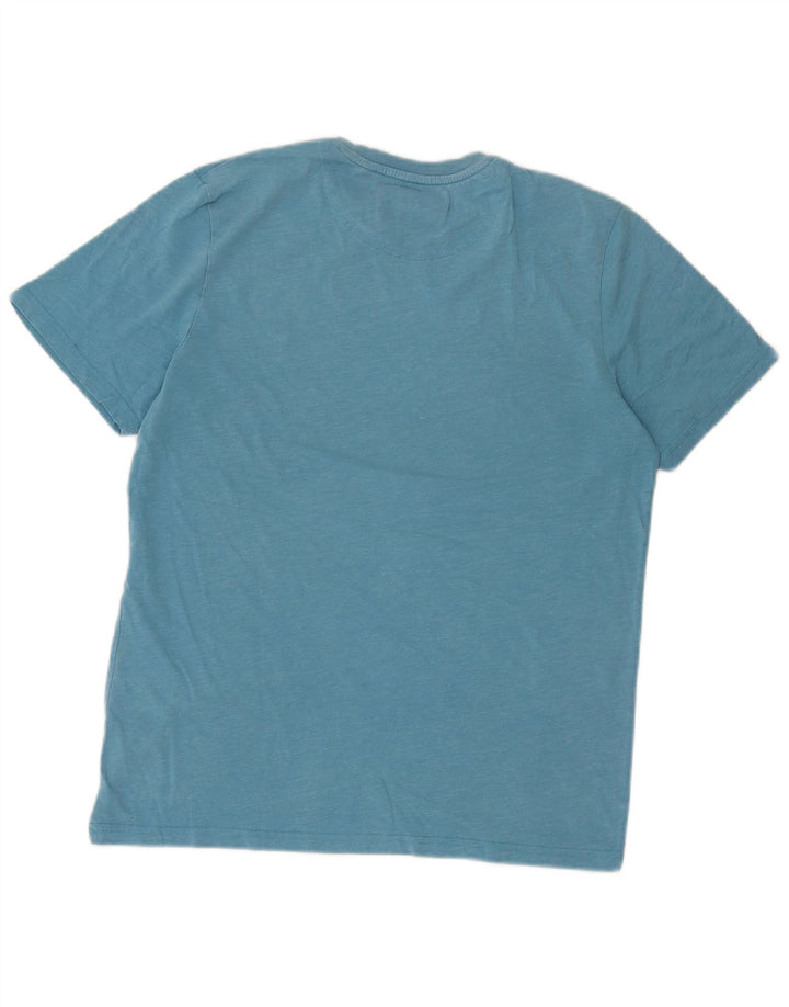 Lyle & Scott T-Shirt Homme Bleu Moyen Moucheté Coton