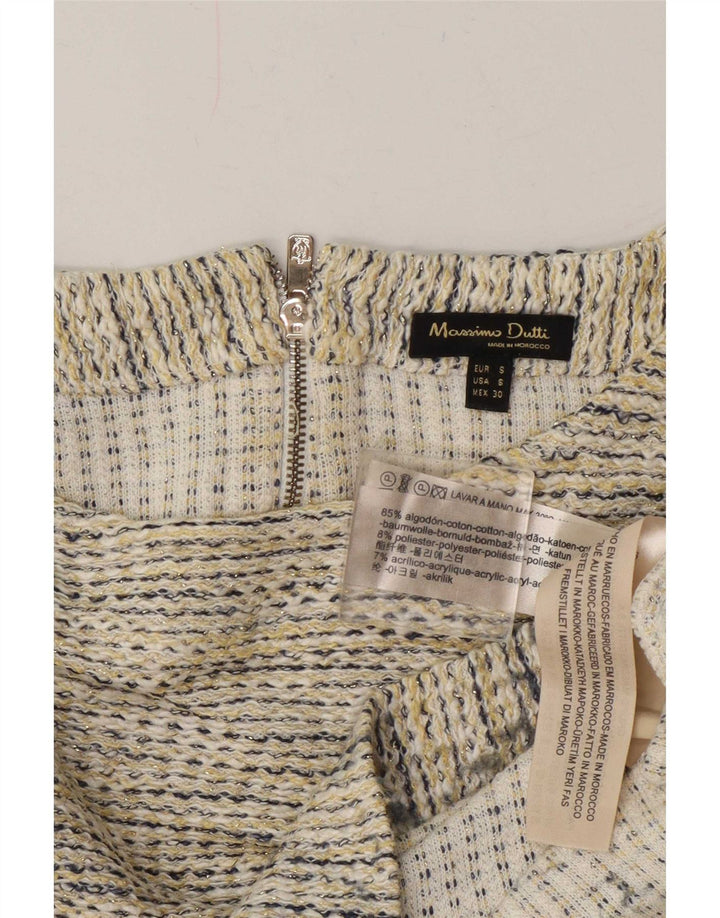 Massimo Dutti Chemisier surdimensionné pour femme UK 10 Petit coton moucheté beige