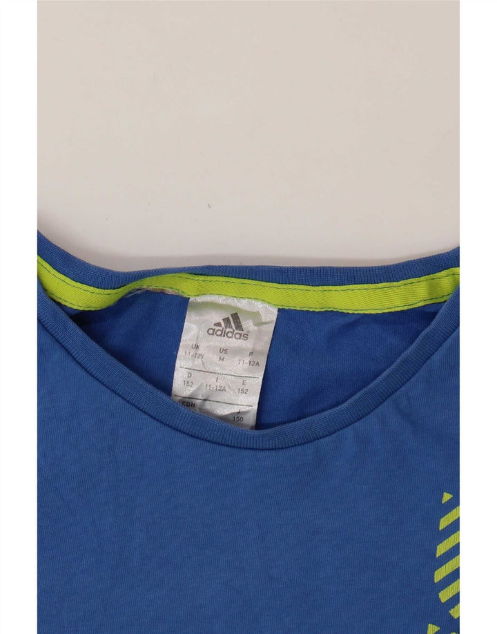 Adidas T-Shirt Graphique Garçon 11-12 ans Bleu