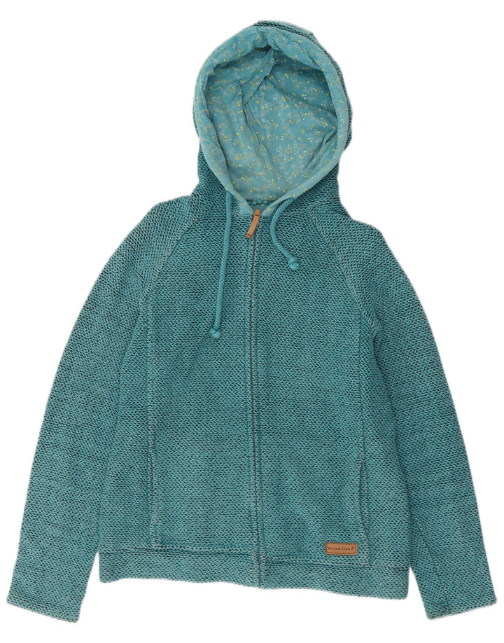 Weird Fish Pull à capuche zippé pour femme UK 12 Bleu moyen Coton