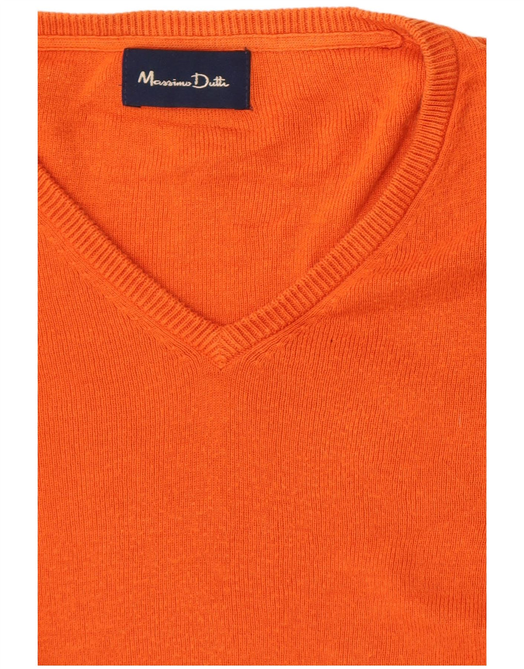 Massimo Dutti Pull col V pour homme Orange Taille L