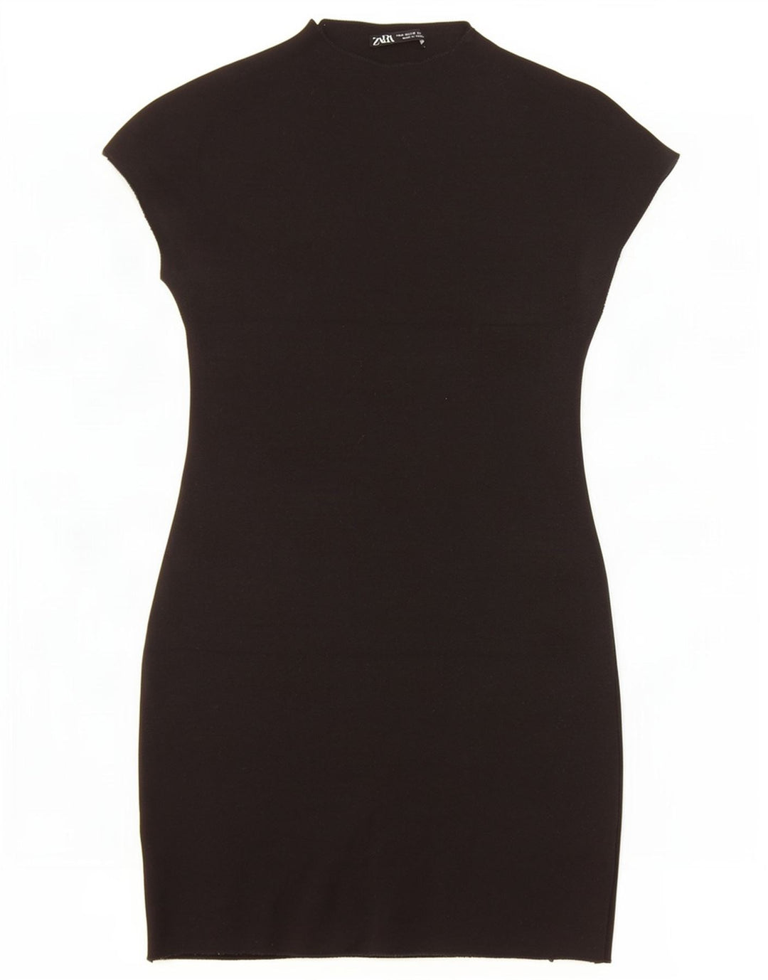 Zara Robe moulante pour femme UK 12 Viscose noire moyenne