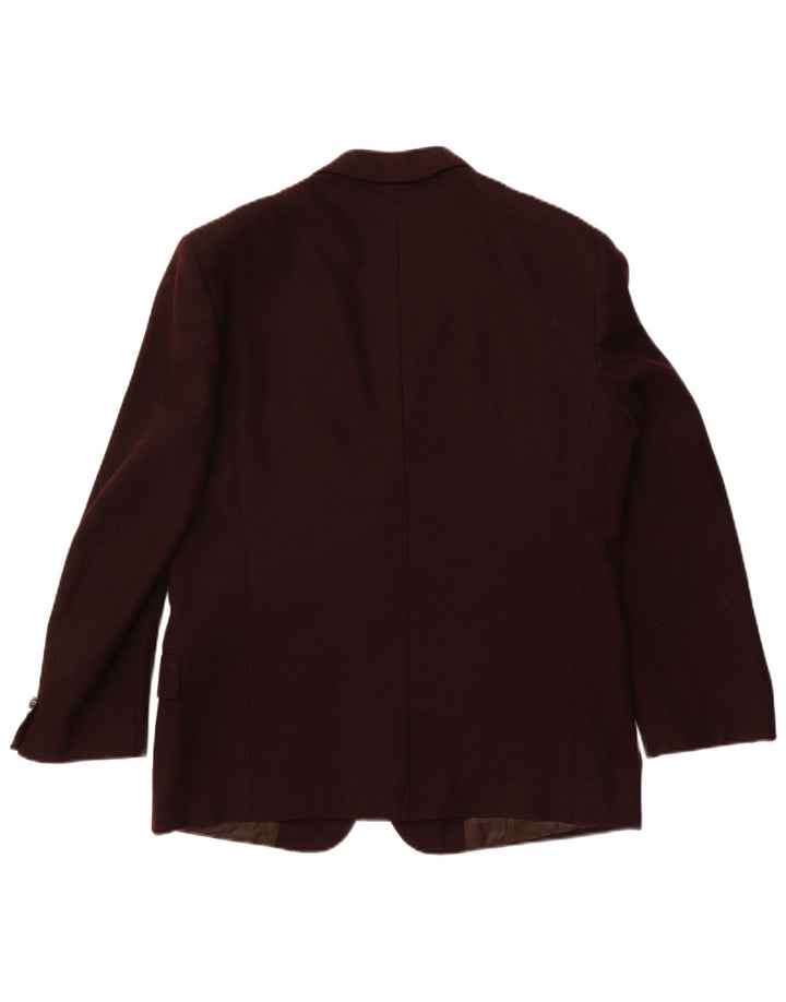 Valentino Veste Blazer 2 Boutons Homme IT 50 Large Marron Laine