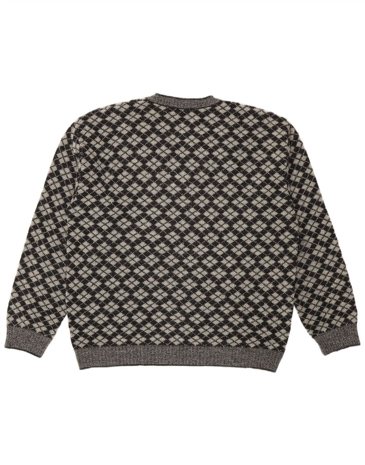Gioferrari Pull col V pour homme IT 54 XL Gris Argyle/Diamant