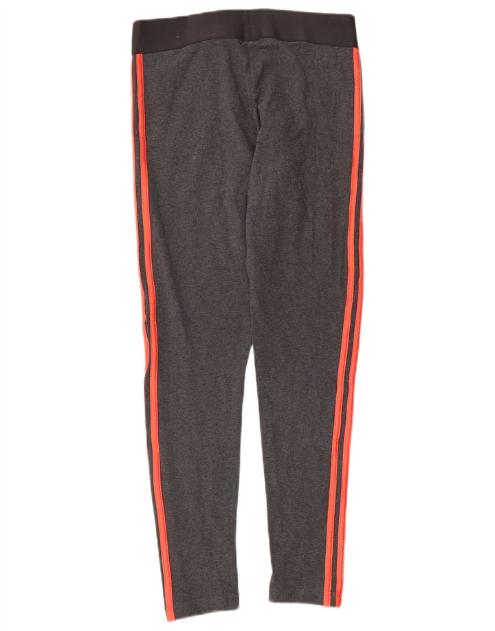 ADIDAS Leggings Femme UK 12/14 Coton Gris Moyen