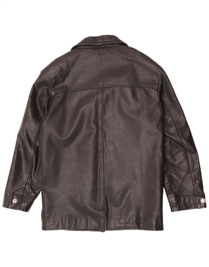 veste en cuir homme vintage UK 38 Noir Moyen