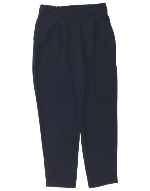 M&Co Pantalon décontracté fuselé pour femme UK 14 Medium W28 L28 Bleu marine