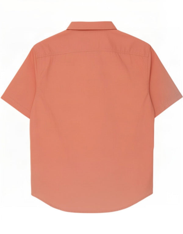 Dockers Chemise à Manches Courtes Regular Fit Homme Orange Moyen Coton