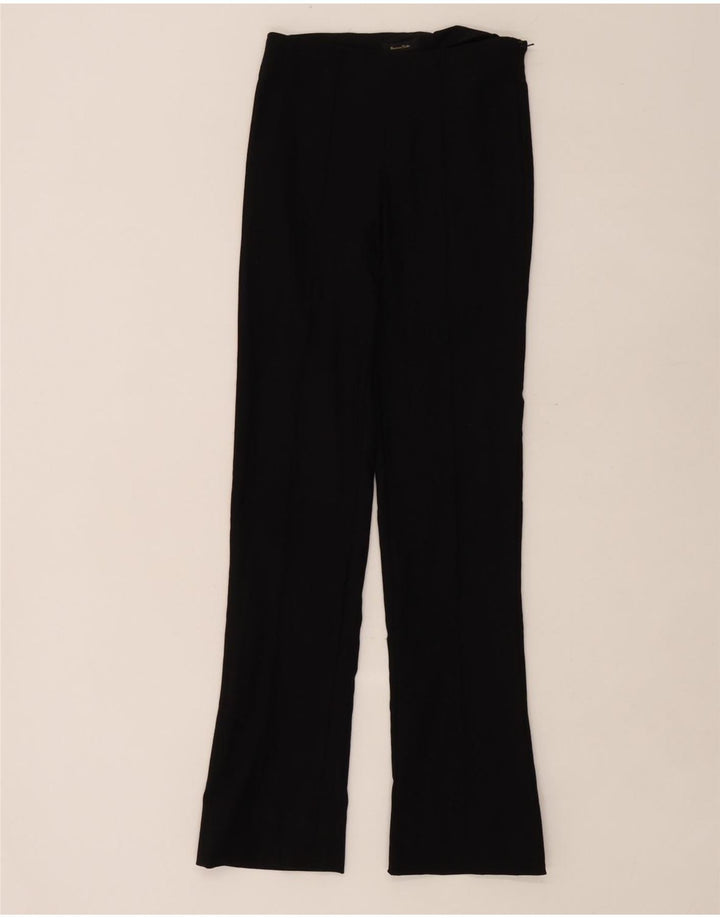 Massimo Dutti Pantalon Bootcut Femme EU 34 2XS W26 L30 Noir Viscose