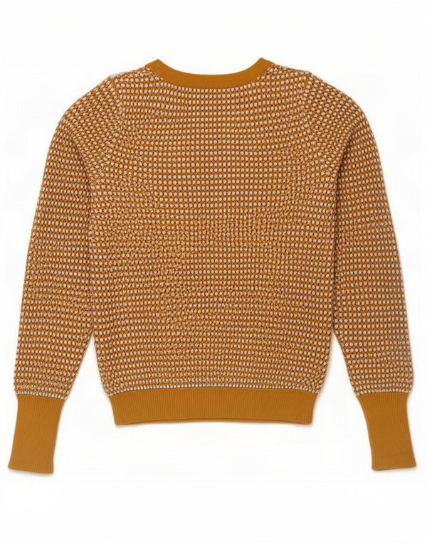 Zara Womens Crop Boat Neck Jumper Pull UK 6 XS Beige Rayé Viscose