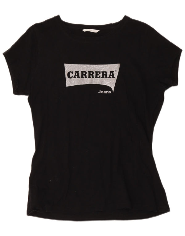 Carrera T-shirt graphique pour femme UK 18 XL Noir