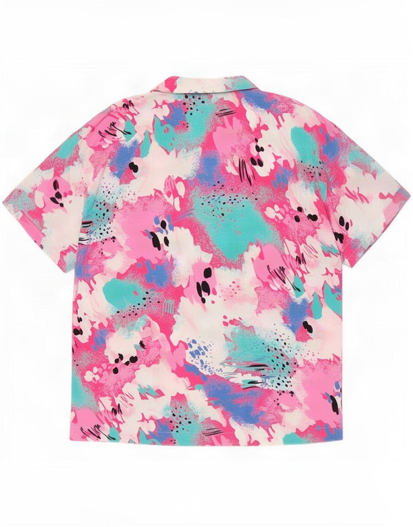 Chemise surdimensionnée femme vintage IT 42 Medium Multicolore Tie Dye