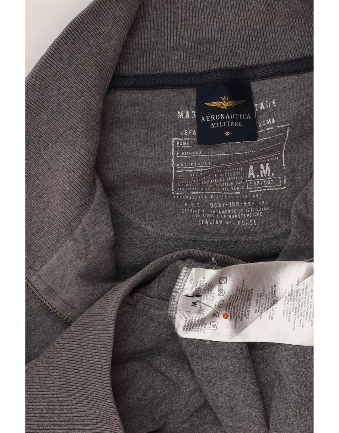 AERONAUTICA MILITARE Veste de Survêtement Homme Gris Moyen Colourblock