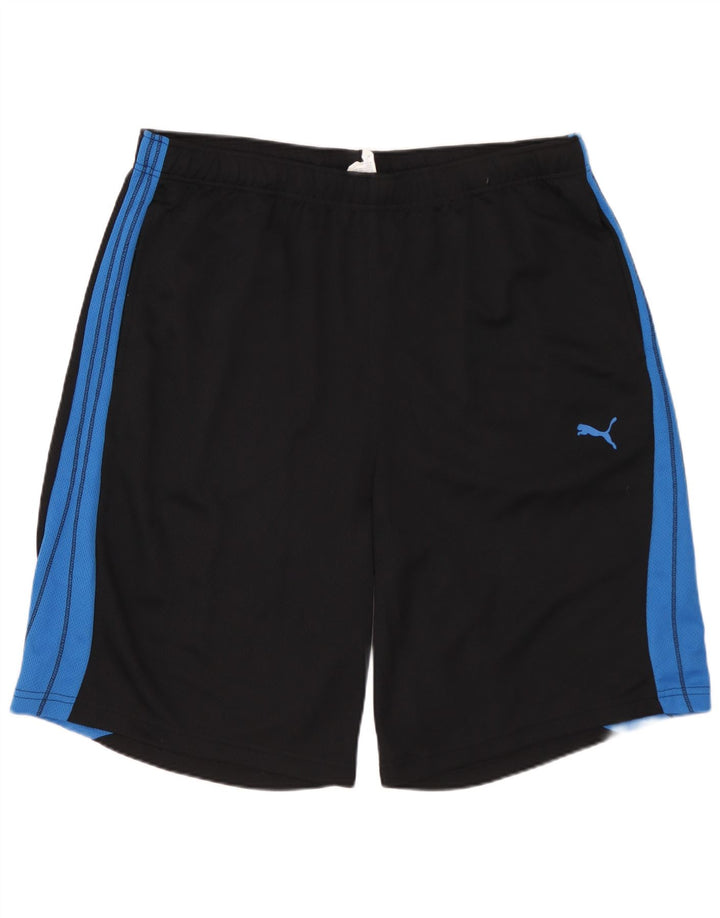 PUMA Short de sport pour homme Large Noir Colorblock Polyester
