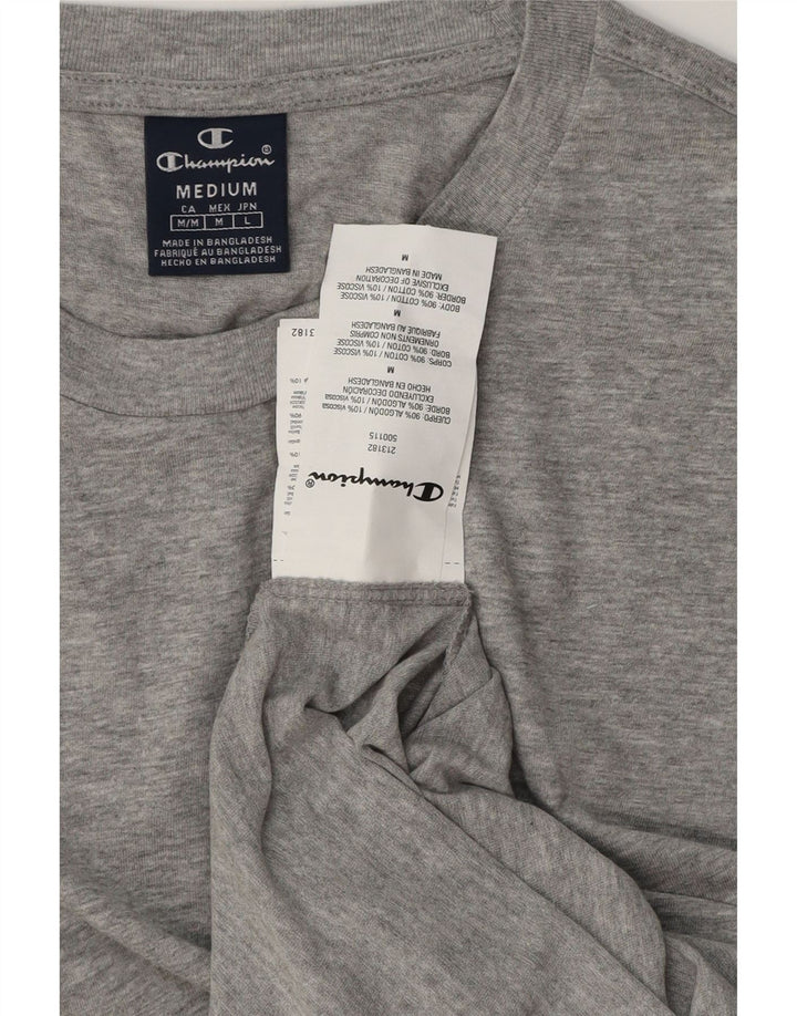 CHAMPION T-Shirt Homme Gris Moyen Chiné Coton