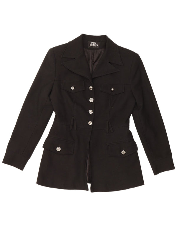 Roman's Veste blazer à 4 boutons pour femme UK 10 Small Noir