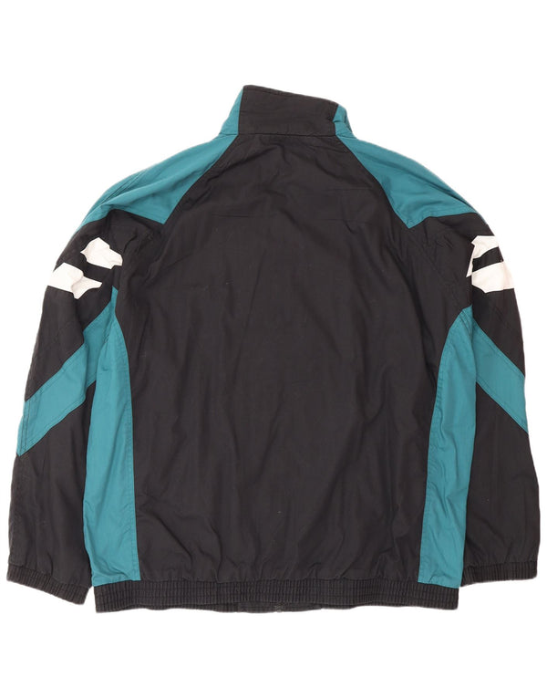 CRANE Veste de survêtement coupe ample pour homme XL Noir Colorblock Polyester