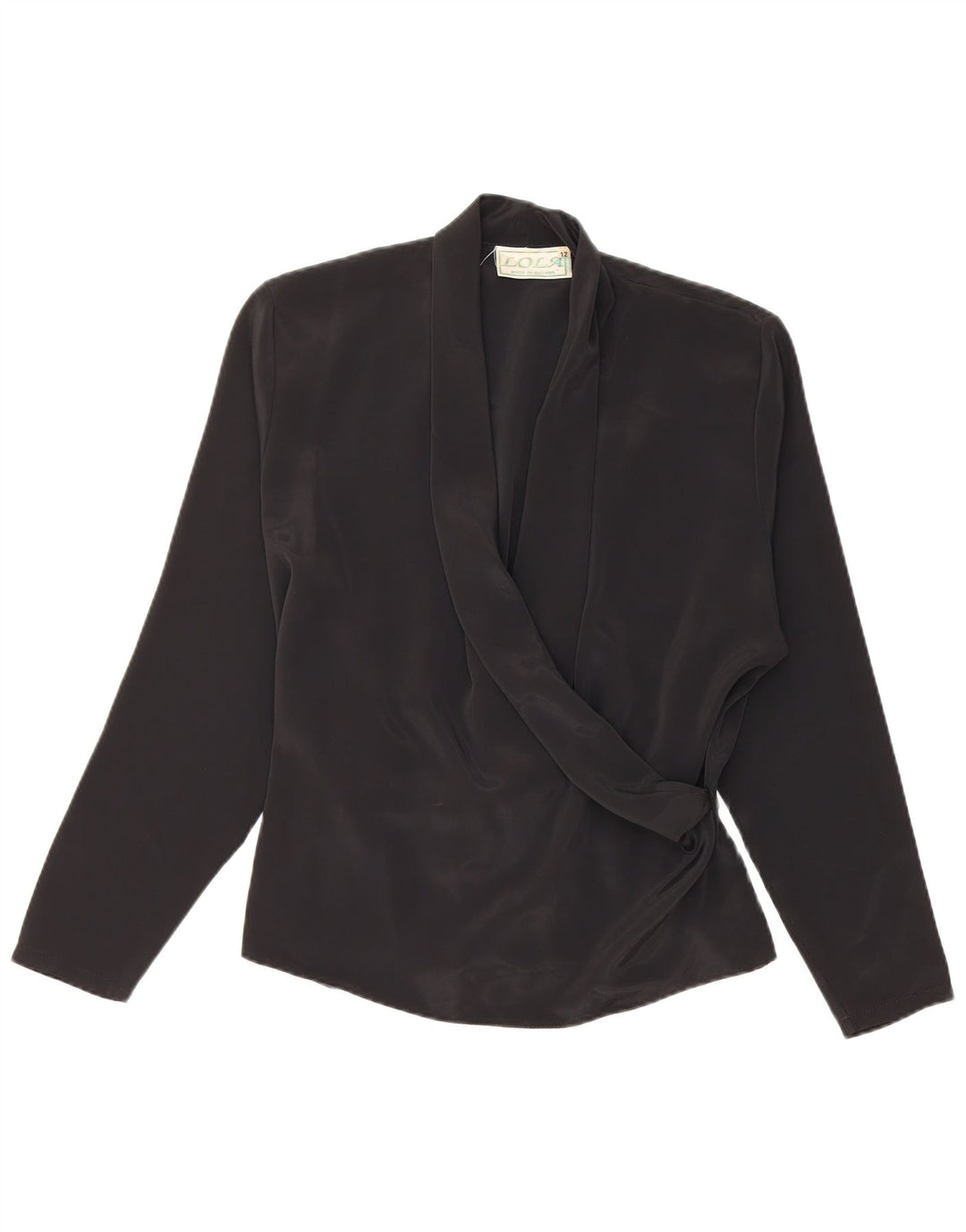 LOLA Chemisier à manches longues pour femme UK 12 Noir moyen