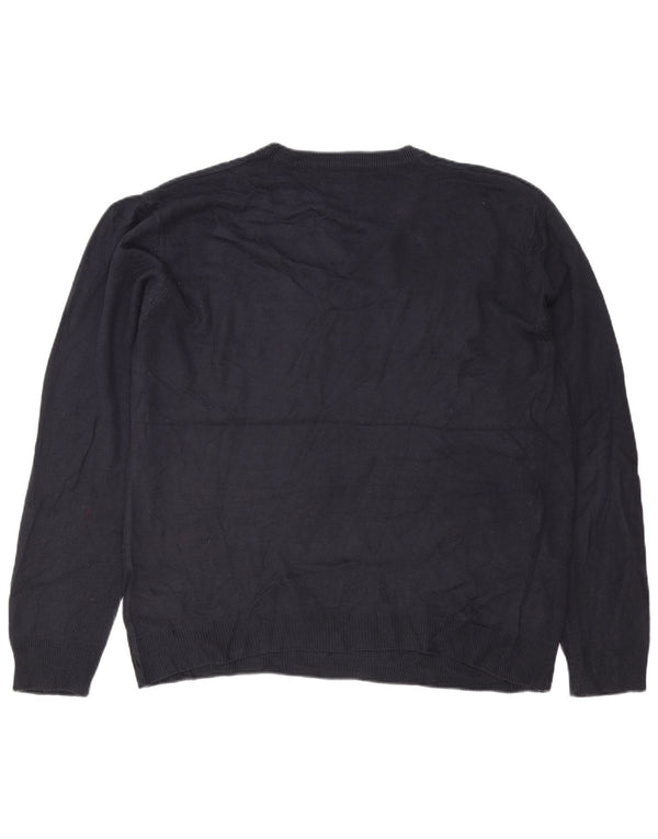 Pierre Cardin Pull Col V Homme XL Bleu Marine Acrylique