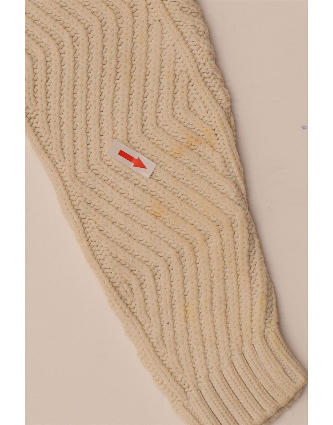 Marks & Spencer Pull col en V pour femme UK 10 Small Blanc cassé