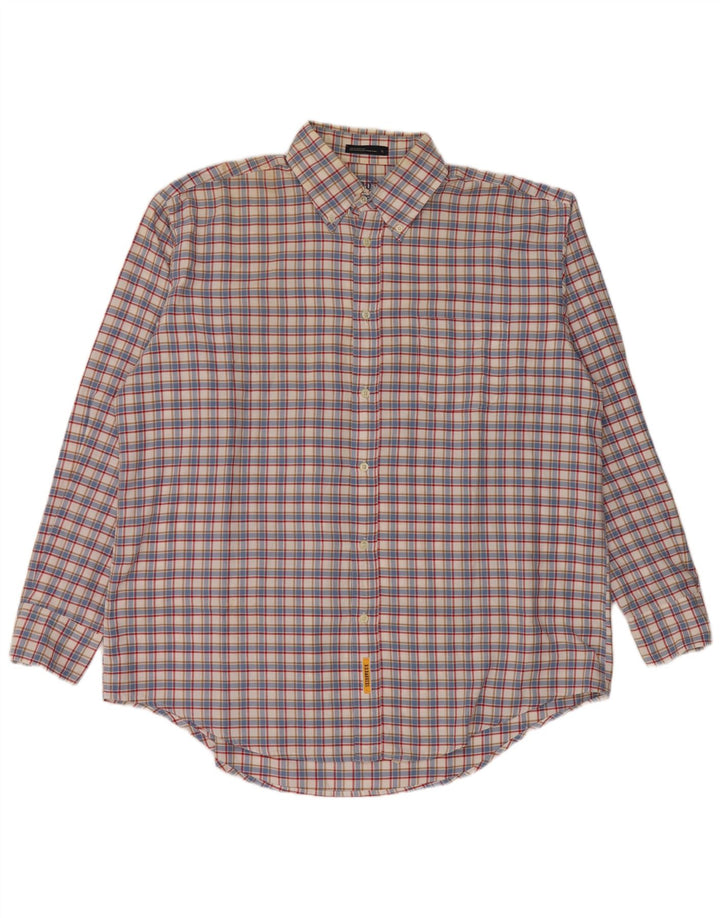 B.D. Baggies Chemise en flanelle pour homme XL Bleu à carreaux en coton