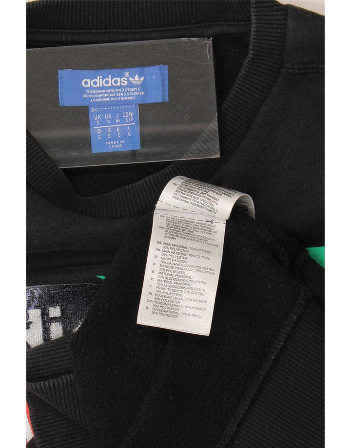 Adidas Sweat-shirt graphique pour homme Petit coton noir