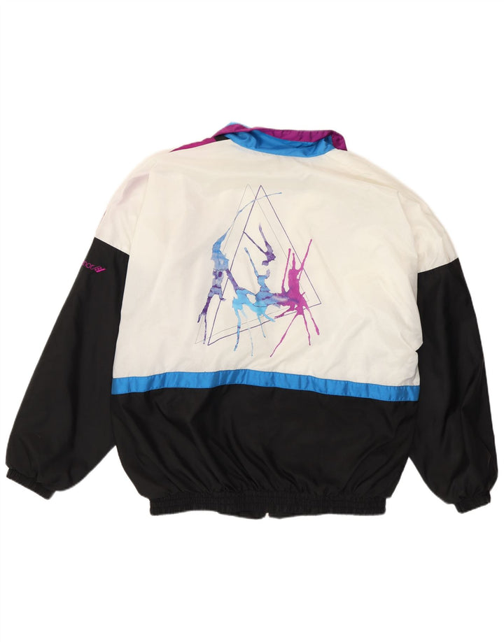 Rucanor Veste de survêtement graphique pour homme UK 38/40 Noir moyen Colourblock