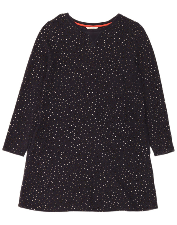 Robe t-shirt à manches longues Boden pour femme UK 42 Bleu marine moyen à pois