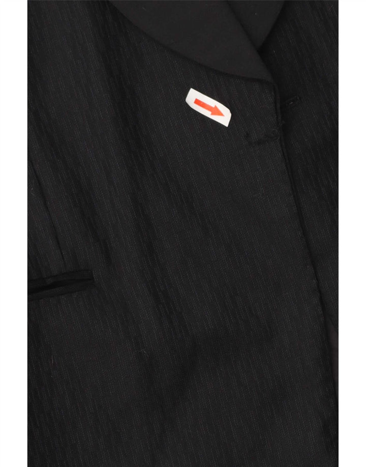 vintage Mens Open Blazer Veste UK 40 Grand Noir