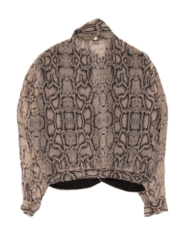 Liu Jo Chemisier pour femme UK 44 Grand imprimé animal gris