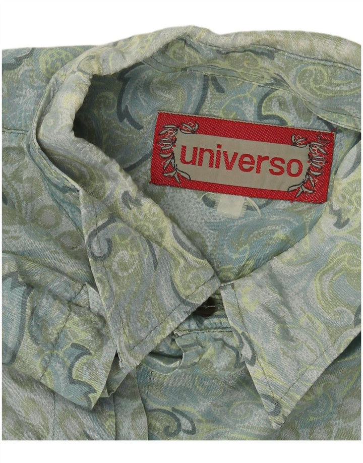 vintage Chemise à manches courtes pour hommes XL Bleu Paisley
