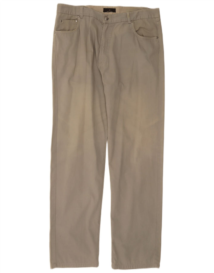 Zara Pantalon décontracté droit pour homme W38 L33 Gris