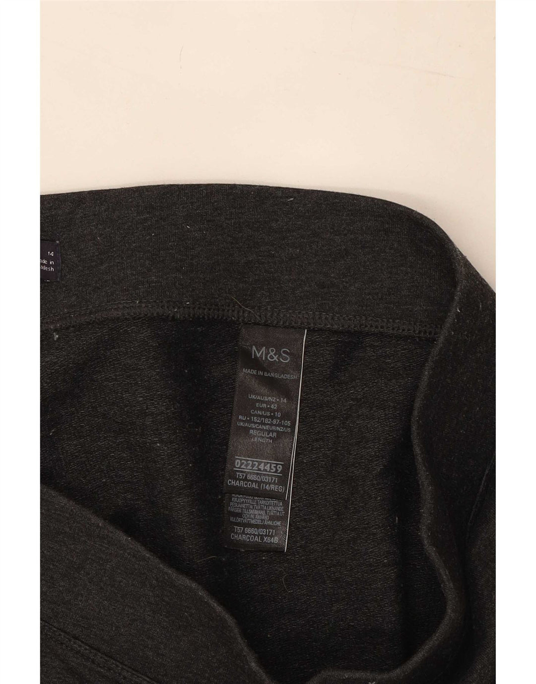 Marks & Spencer Leggings Femme UK 14 Large Gris Coton