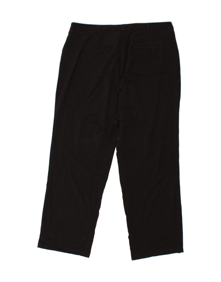 DOCKERS Womens Straight Casual Trousers W36 L32  Black Polyester Vintage Dockers and Second-Hand Dockers from Messina Hembry 