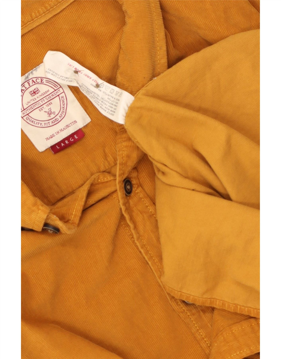 Fat Face Chemise Velours Côtelé Homme Large Beige Coton