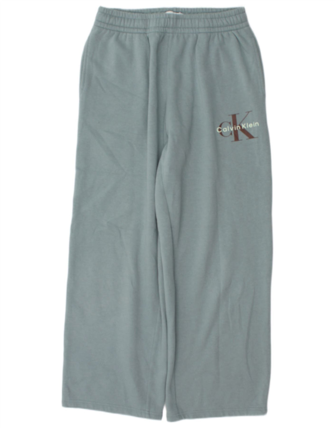 Calvin Klein Pantalon de Survêtement Graphique Homme Bleu Moyen Coton