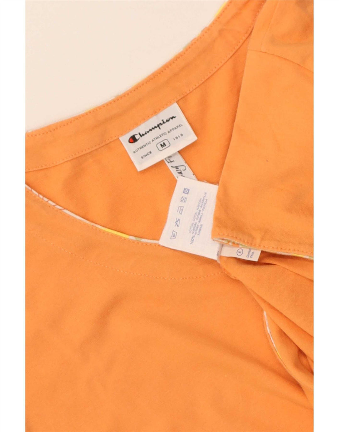 Champion T-Shirt Femme Top UK 12 Coton Orange Moyen